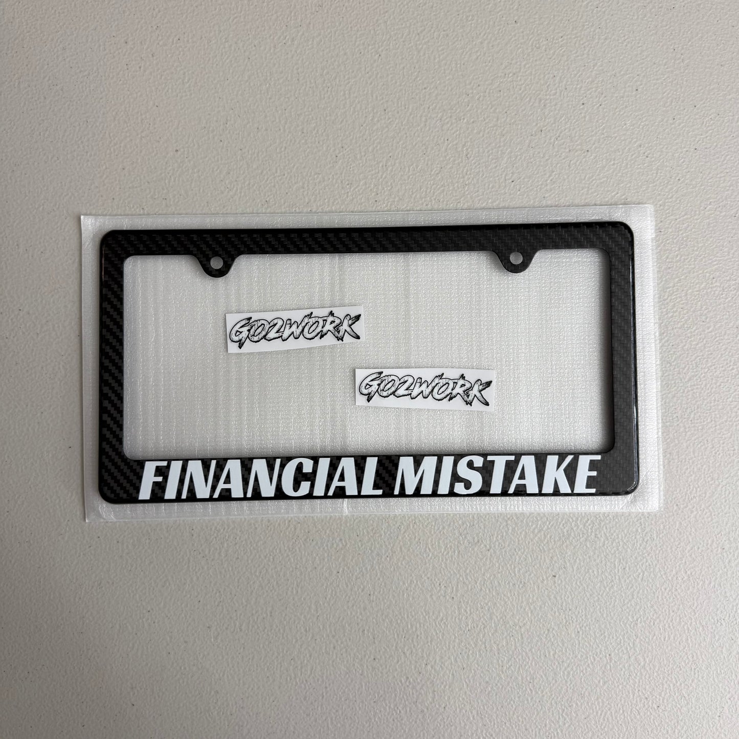 CARBON FIBER CAR ENTHUSIAST PLATE FRAMES