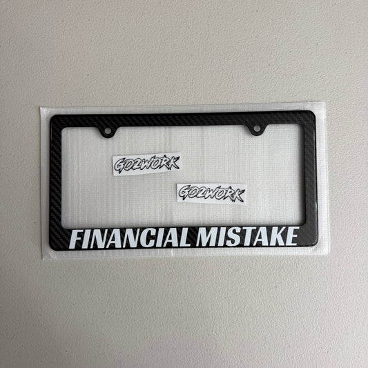 CARBON FIBER CAR ENTHUSIAST PLATE FRAMES
