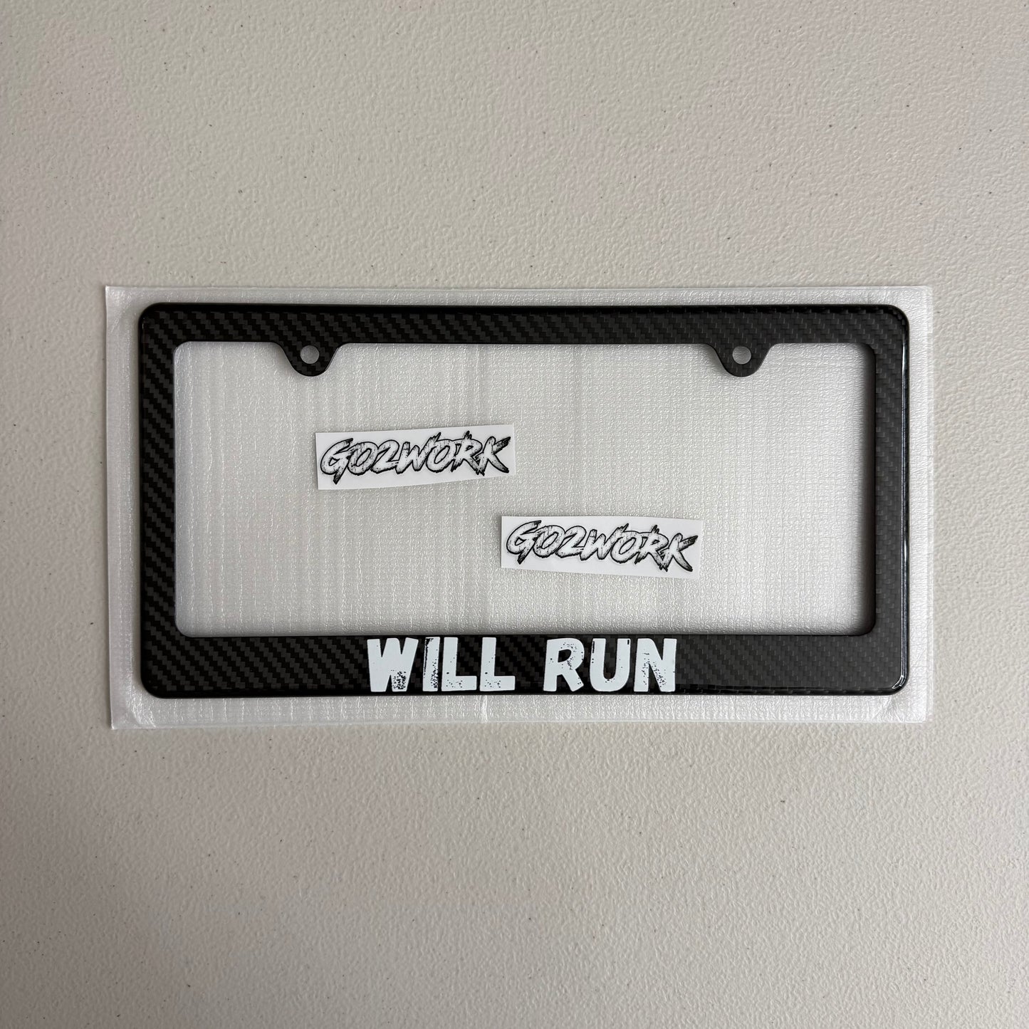 CARBON FIBER CAR ENTHUSIAST PLATE FRAMES